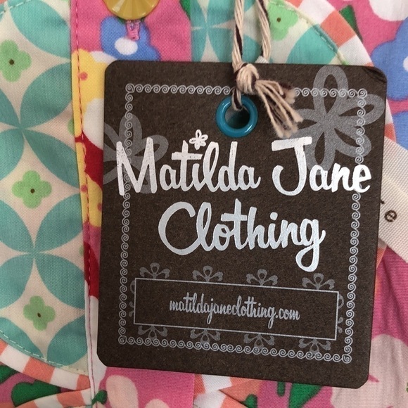 matilda Jane dress NWT. Floral on pink background. - Picture 8 of 9